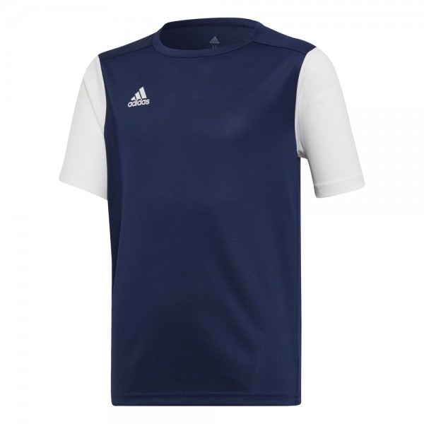 Adidas Fußball Estro 19 Match Trikot Kurzarmshirt Kinder Teamtrikot dunkelblau weiß