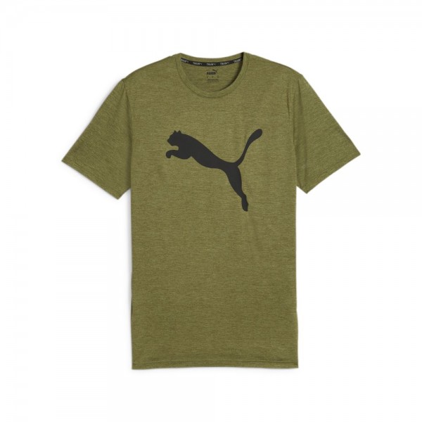 Puma Favourite Heather Cat Trainings-T-Shirt Herren olivegrün schwarz