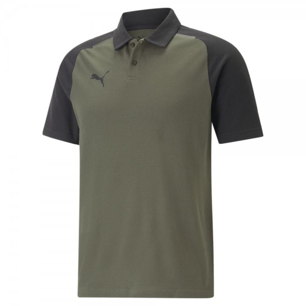Puma teamCUP Casuals Polo-Shirt Herren olive schwarz