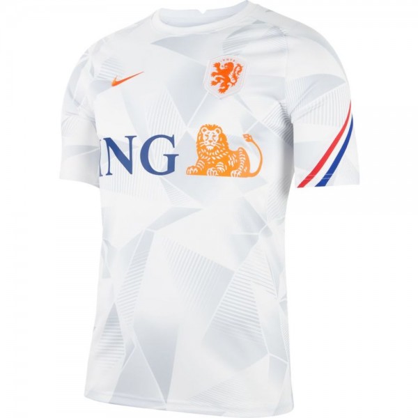 Nike Niederlande Kurzarm Fußballoberteil Euro 2020 Kinder weiß