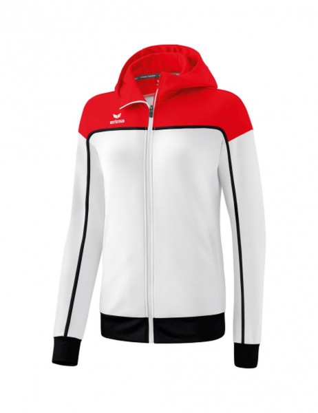 Erima Fußball CHANGE by Erima Trainingsjacke mit Kapuze Damen weiß rot schwarz
