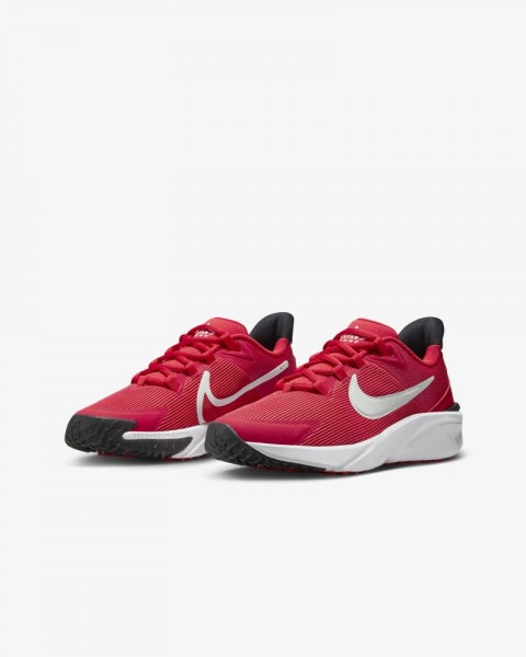 Nike Star Runner 4 Straßenlaufschuhe Kinder rot weiß