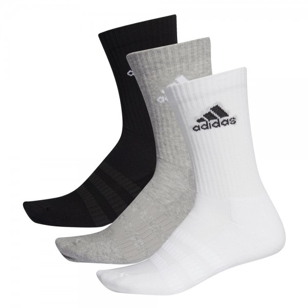 Adidas Cushioned Crew Socken 3 Paar Herren weiß grau schwarz