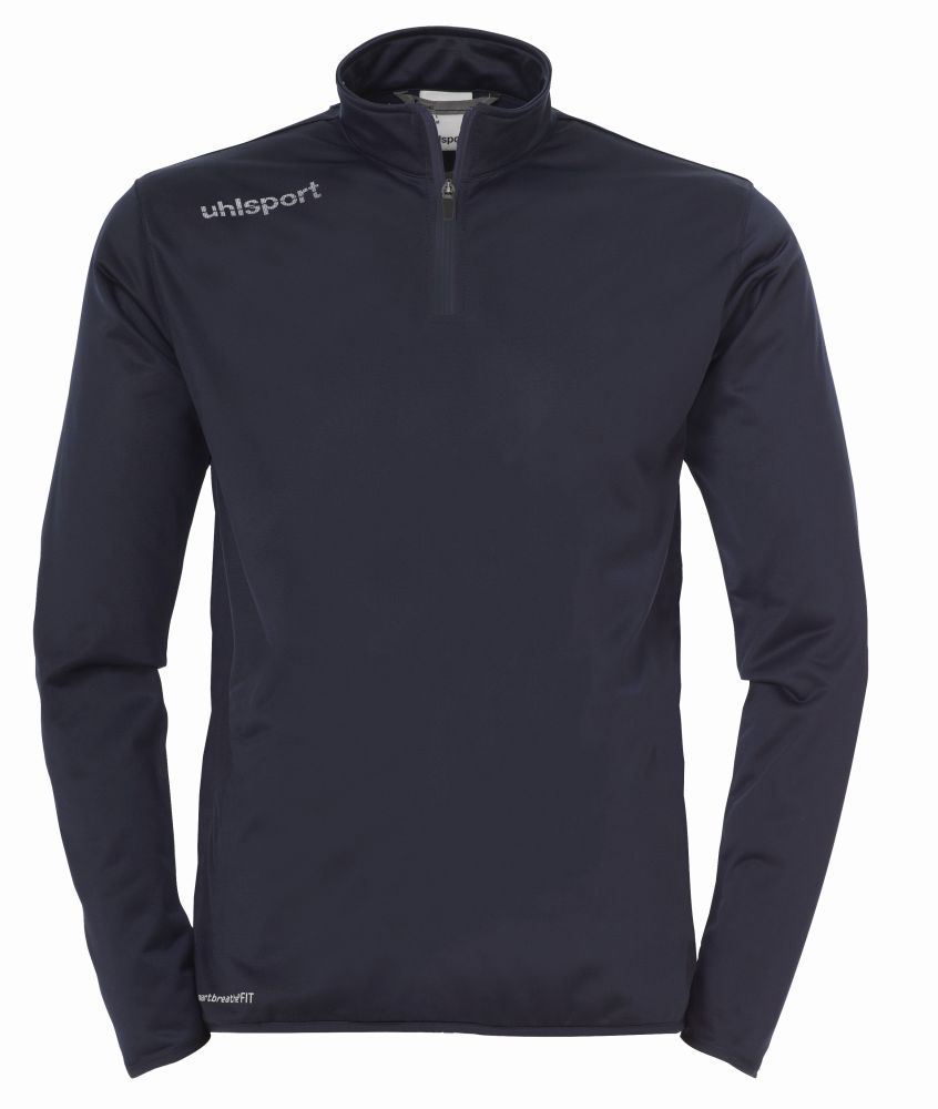 Uhlsport Fußball Essential 1/4 Zip Top Pullover Herren Sweatshirt blau weiß 