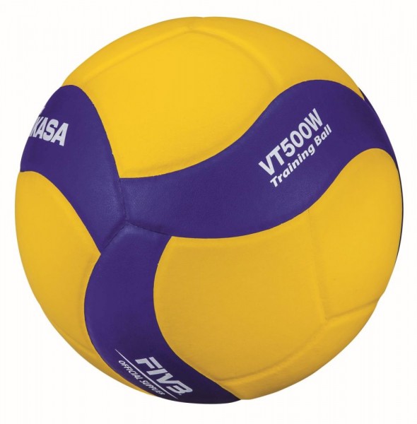 Mikasa Volleyball VT500W Training Zuspiel Ball Gr 5 gelb blau