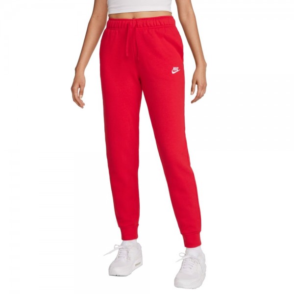 Nike Sportswear Club Fleece Jogginghose Damen rot weiß