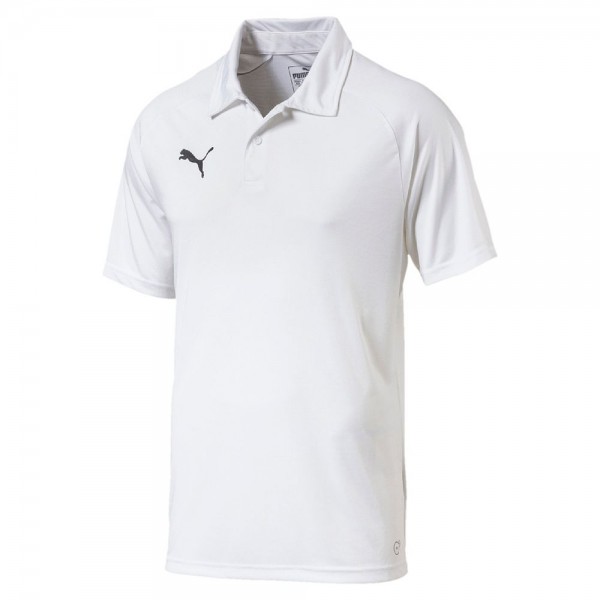 Puma Fußball Liga Sideline Polo-Shirt Fußballshirt Herren weiß
