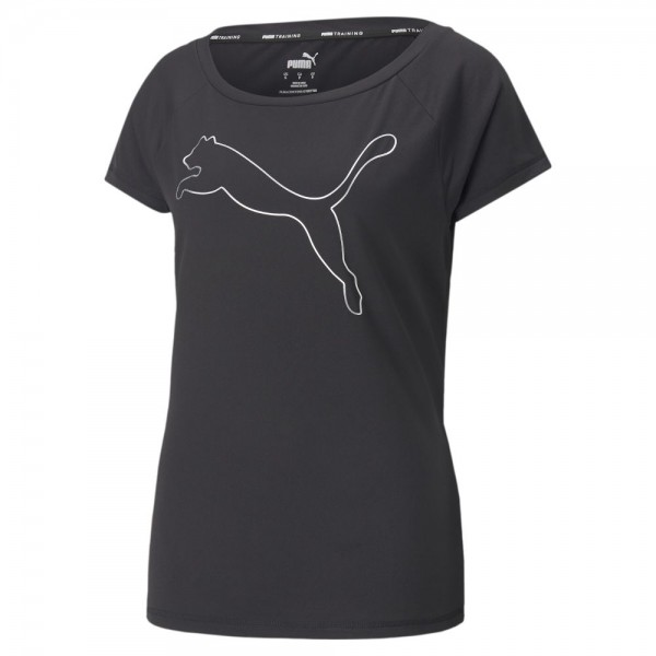 Puma Favourite Jersey Cat Trainings-T-Shirt Damen schwarz weiß