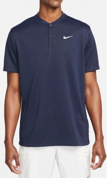 Nike Court Dri-FIT Tennis-Blade-Poloshirt für Herren obsidian weiß