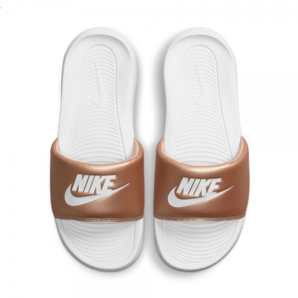 Nike Victori One Slides Damen weiß bronze