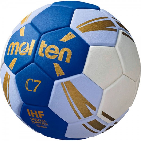 Molten Handball C7 H1C3500-BW Spielball blau weiß gold Gr 1