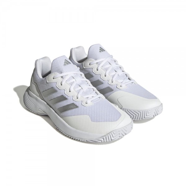 Adidas Gamecourt 2.0 Tennisschuhe Damen weiß silber