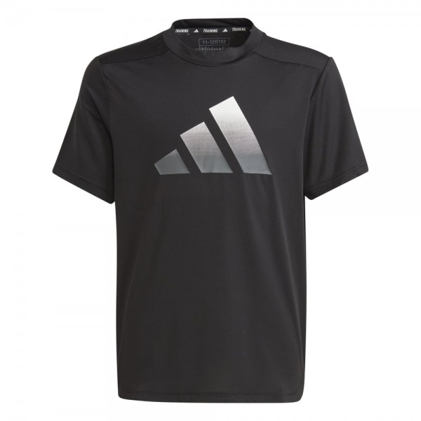 Adidas Train Icons AEROREADY Logo T-Shirt Kinder schwarz grau