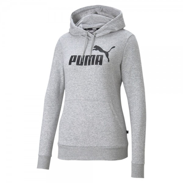 Puma Damen Essentials Hoodie Logo grau