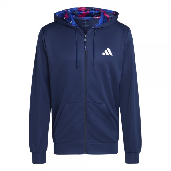 Adidas Train Essentials Seasonal Training Jacke Herren dunkelblau weiß