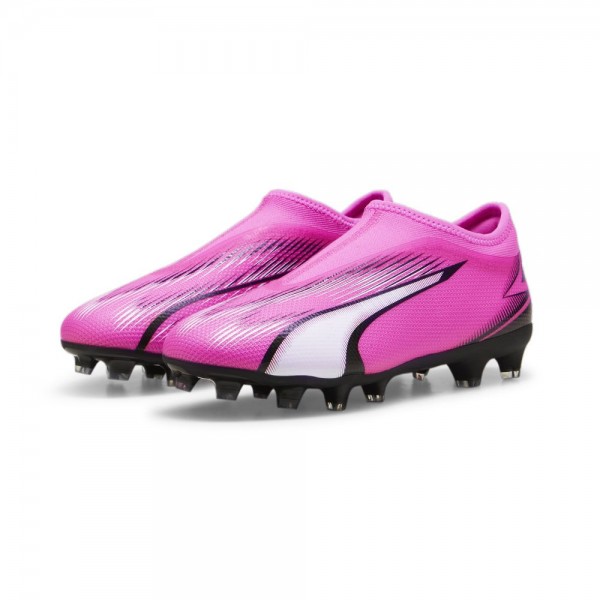 Puma Ultra Match LL FG/AG Jugend Fußballschuhe Kinder pink weiß schwarz