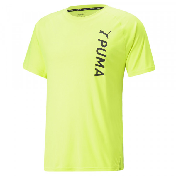Puma Fit Trainings-T-Shirt Herren neongelb schwarz