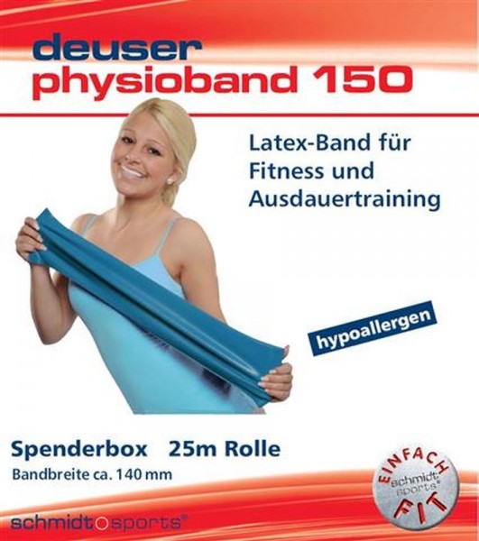 Deuser Physio Band 150 25m Rolle extra stark rot