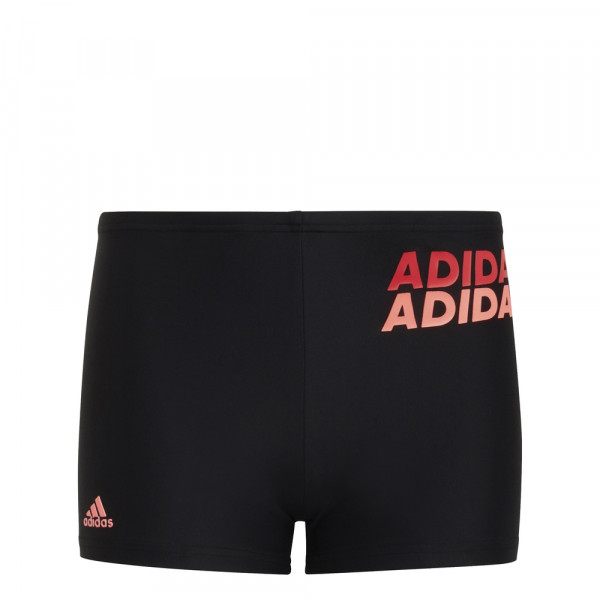 Adidas Lineage Boxer-Badehose Kinder schwarz rot