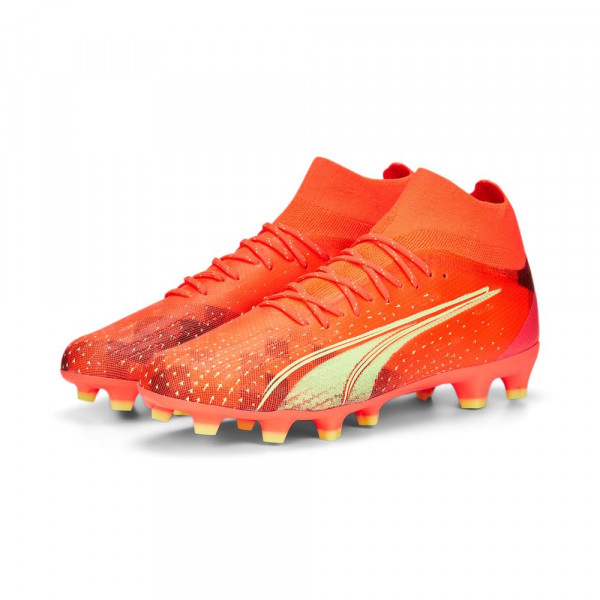 Puma Ultra Pro FG/AG Herren-Fußballschuhe orange gelb