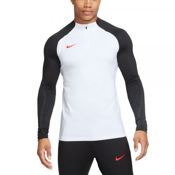 Nike Dri-FIT Strike Drill-Fußballoberteil Herren weiß schwarz