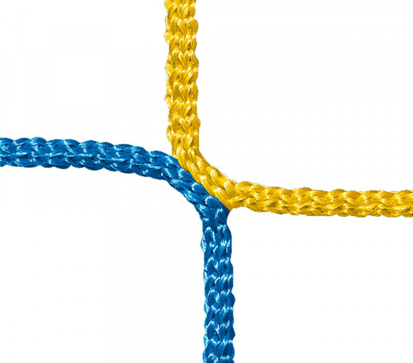 Huck Fussballtornetz-Paar aus PP 4 mm 80 x 150 cm blau gelb