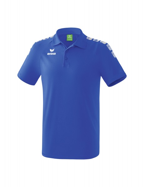 Erima Training und Freizeit Essential 5-C Poloshirt Herren Kinder blau weiß