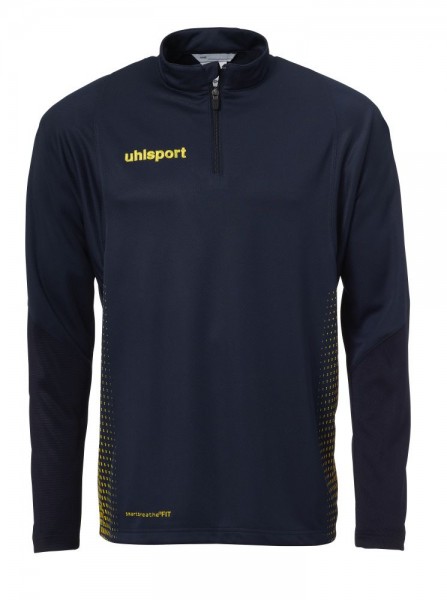 Uhlsport Fußball Essential 1/4 Zip Top Pullover Herren Sweatshirt schwarz weiß 