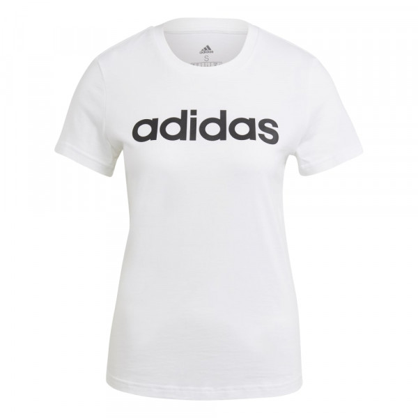 Adidas Essentials Slim Logo T-Shirt Damen weiß