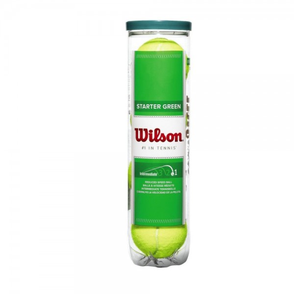 Wilson Tennis Starter Play Green Tennisbälle Dose mit 4 Bällen