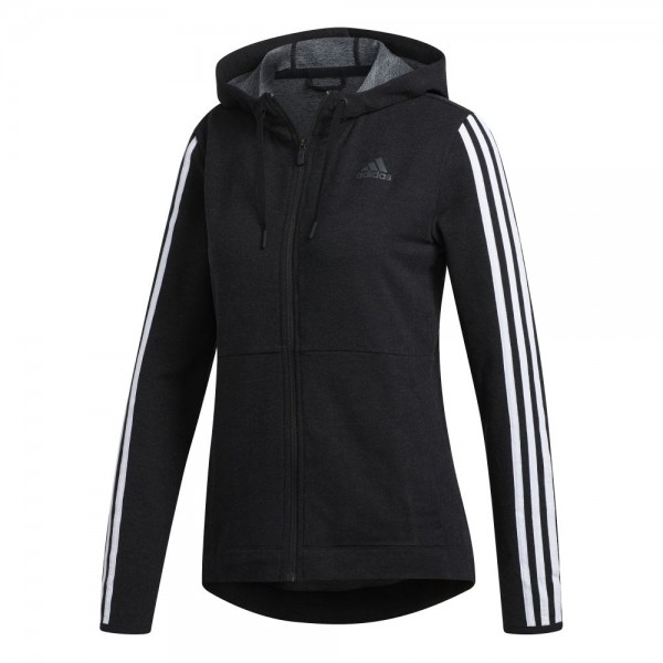 Adidas 3-Streifen Kapuzenjacke Damen schwarz weiß