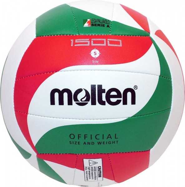 Molten Volleyball V5M1500 Trainingsball weiß grün rot Gr 5