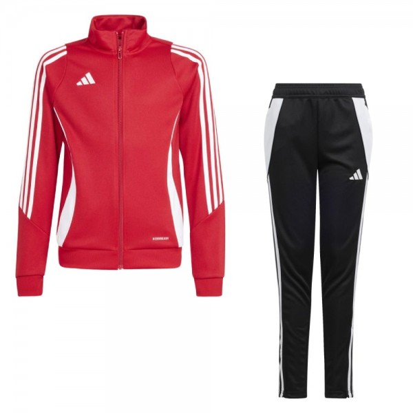 Adidas Tiro 24 Trainingsanzug Kinder rot schwarz