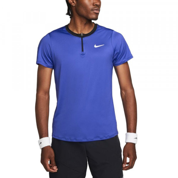 Nike Court Dri-FIT Advantage Tennis-Poloshirt Herren blau schwarz