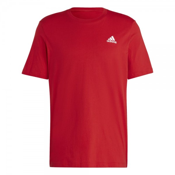 Adidas Essentials Single Jersey Embroidered Small Logo T-Shirt Herren rot