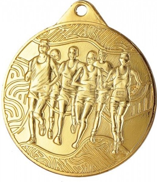 Medaille Läufer 50 mm inklusiv Band gold