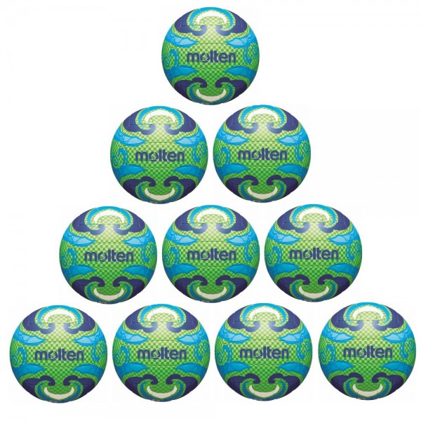 Molten Beachvolleyball V5B1502-L Freizeitball 10er Paket grün blau weiß Größe 5