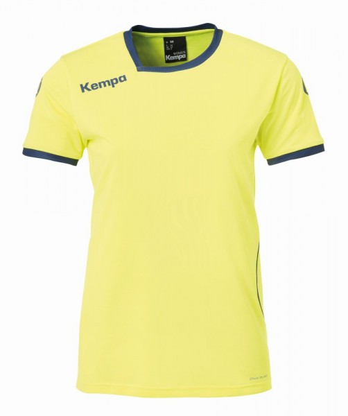 Kempa Handball Curve Trikot Damen Kurzarmshirt gelb dunkelblau
