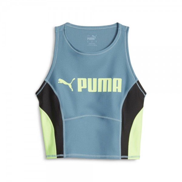 Puma FIT Eversculpt Trainings-Tanktop Damen bold blau speed grün