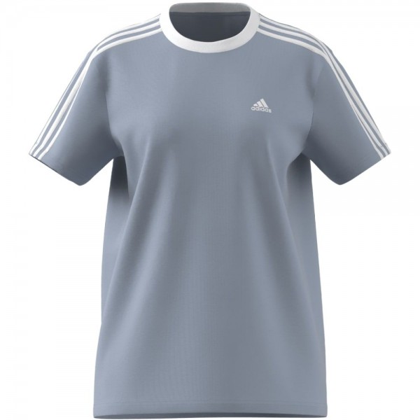 Adidas Essentials 3-Streifen T-Shirt Damen wonder blau