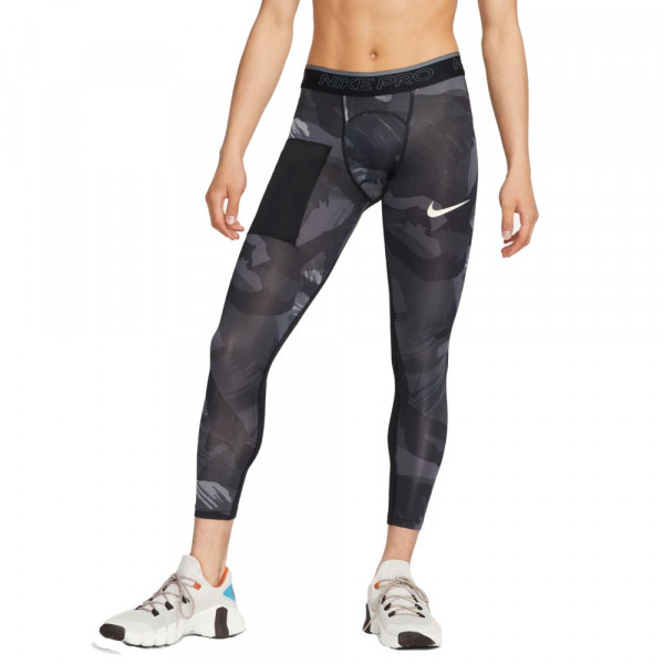 Nike Pro Dri-FIT Camo-Tights Damen schwarz grau