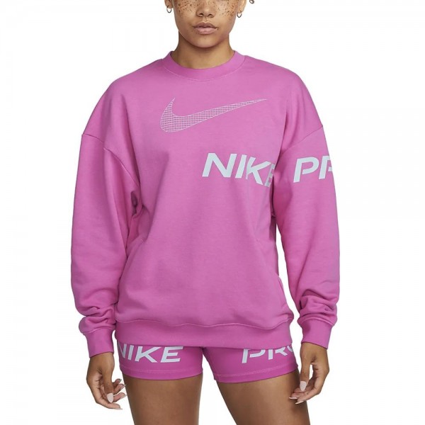 Nike Dri-FIT Get Fit French-Terry-Sweatshirt Damen active fuchsia