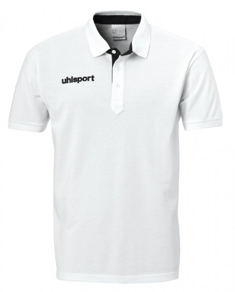 Uhlsport Fußball Essential Prime Polo Shirt Herren Polohemd weiß schwarz