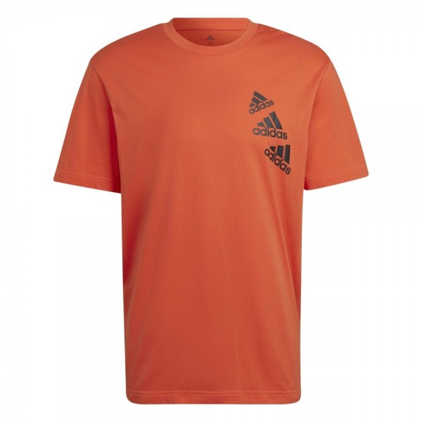 Adidas Essentials BrandLove T-Shirt Herren orange schwarz
