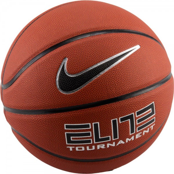 Nike Elite Tournament 8P Basketball orange schwarz silber Gr 7