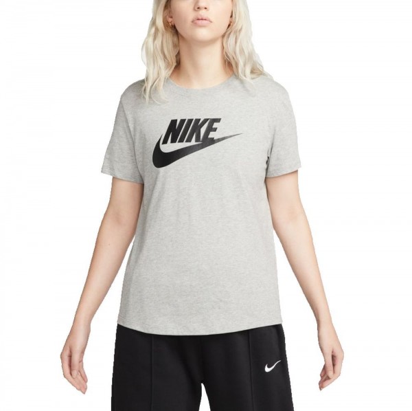 Nike Sportswear Essentials T-Shirt mit Logo Damen grau schwarz