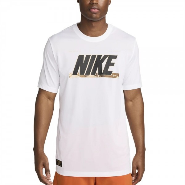 Nike Dri-FIT Fitness T-Shirt Herren weiß