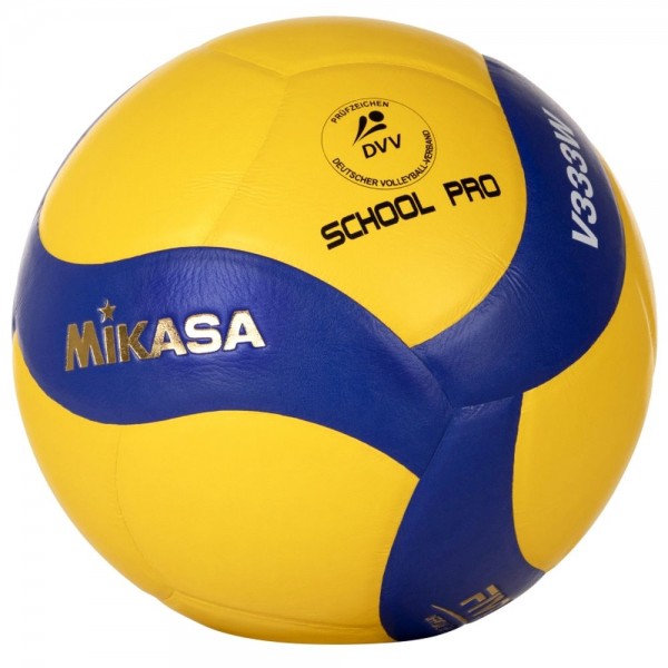 Mikasa Volleyball V333W School Pro Jugend-Hallenvolleyball blau gelb Gr 5