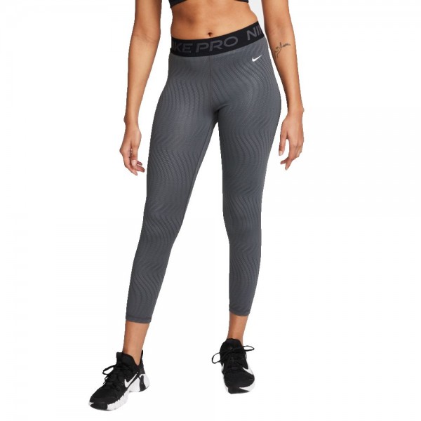 Nike Pro Mid-Rise 7/8 Tights Damen anthrazit schwarz weiß