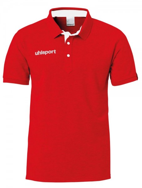 Uhlsport Fußball Essential Prime Polo Shirt Herren Polohemd rot weiß